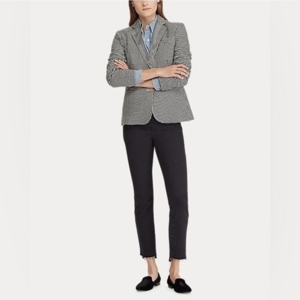 Lauren Ralph Lauren Womens Houndstooth Blazer Sz 16 - Picture 6 of 9